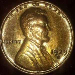 1929 double stamped S Lincoln Cent